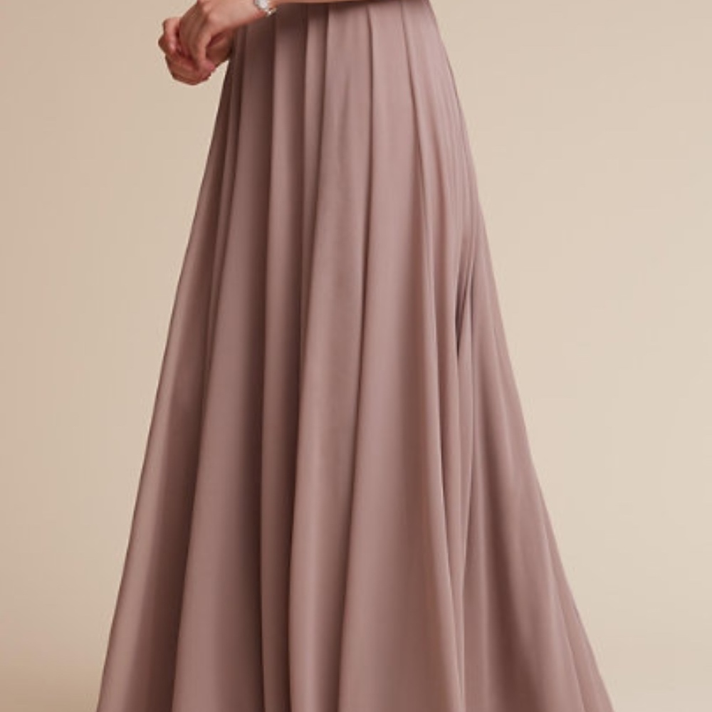 BHLDN Jenny Yoo Hampton Skirt in Pecan